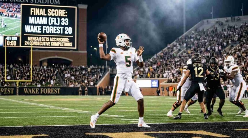 Miami FL vs Wake Forest