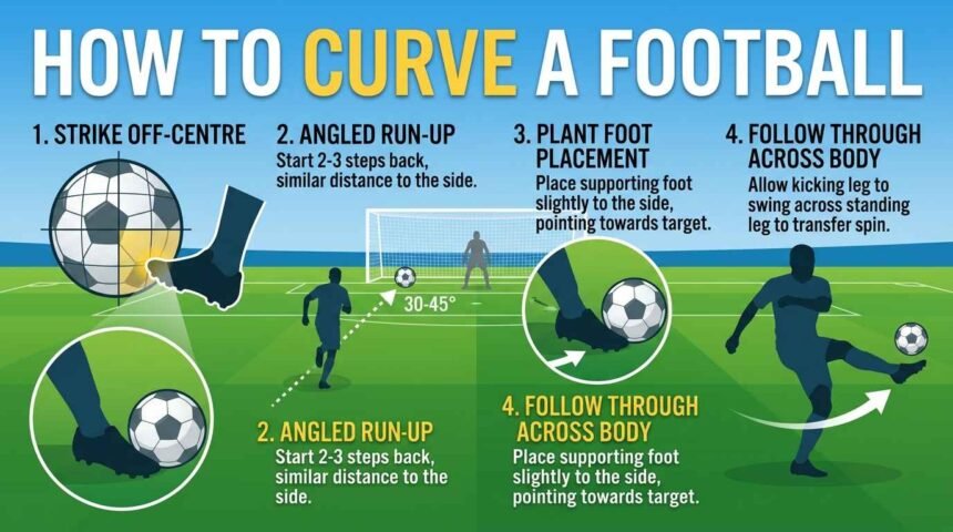 how to curve a football